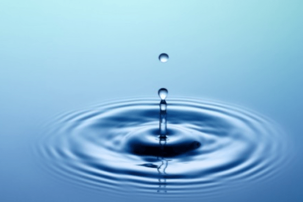 water drop with ripples